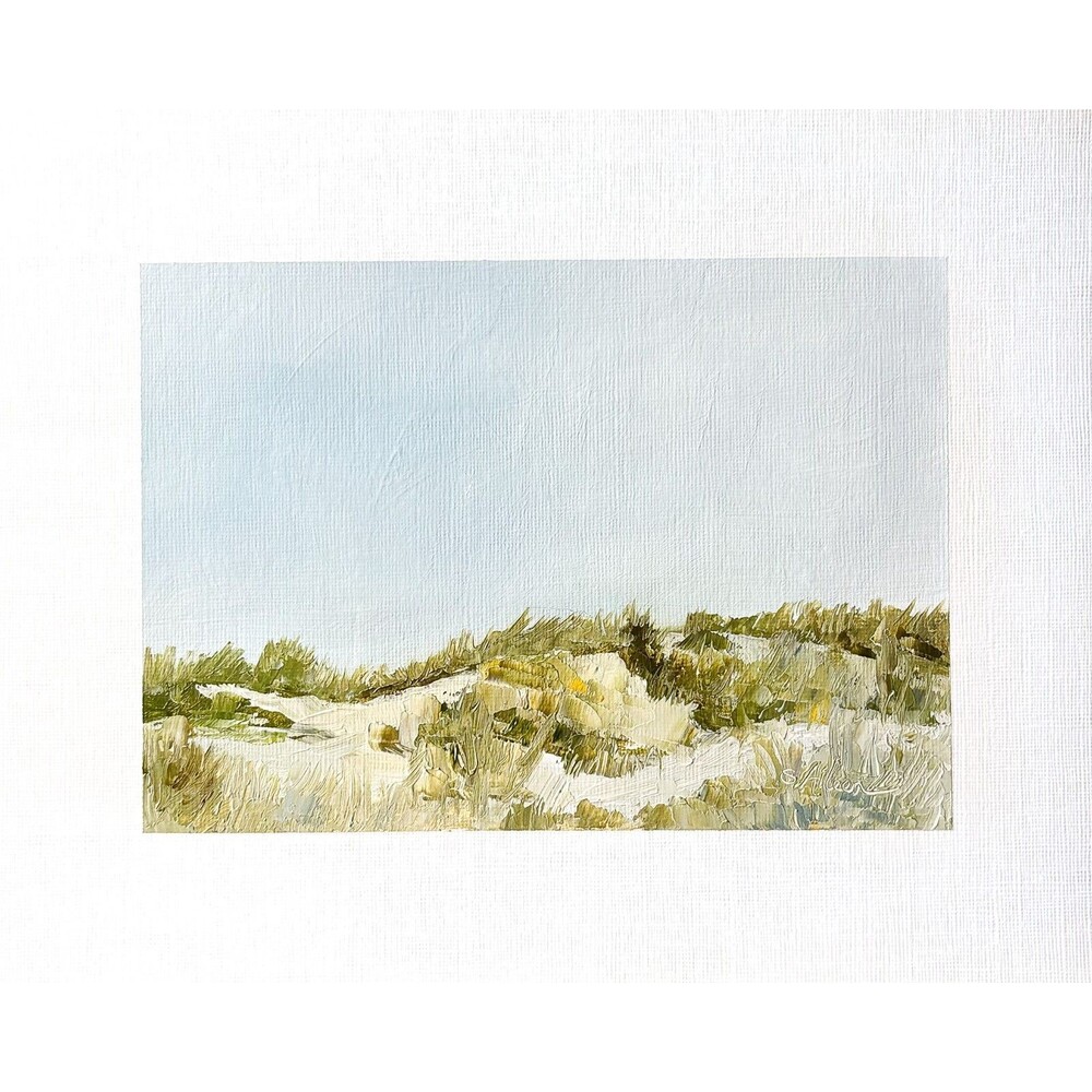 8x10 Original Oil Landscape Painting Seascape Minimal Beach Ocean Coastal Signed
